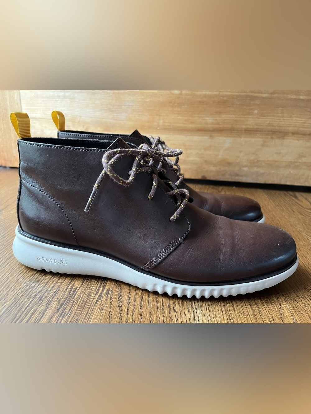 Cole Haan 2 Zerogrand Chukka Men’s Boot Black Walnut Brown Leather 10M
